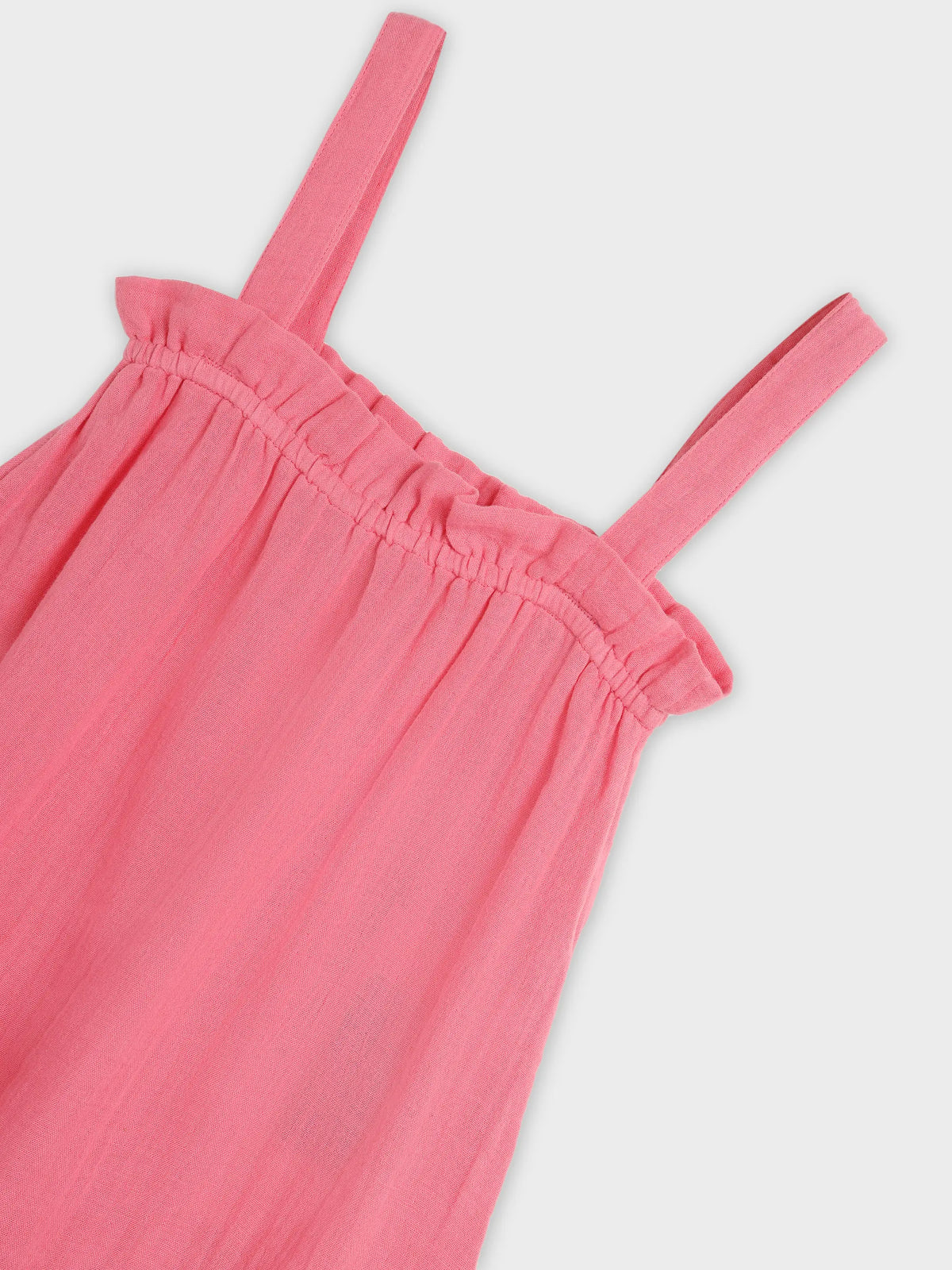 Girls’ Coral Strap Ruffle Hem Dress