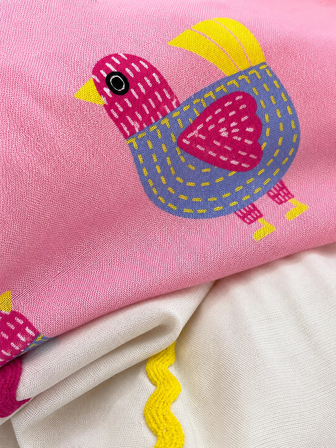 Printed Cotton Dress with Shrug