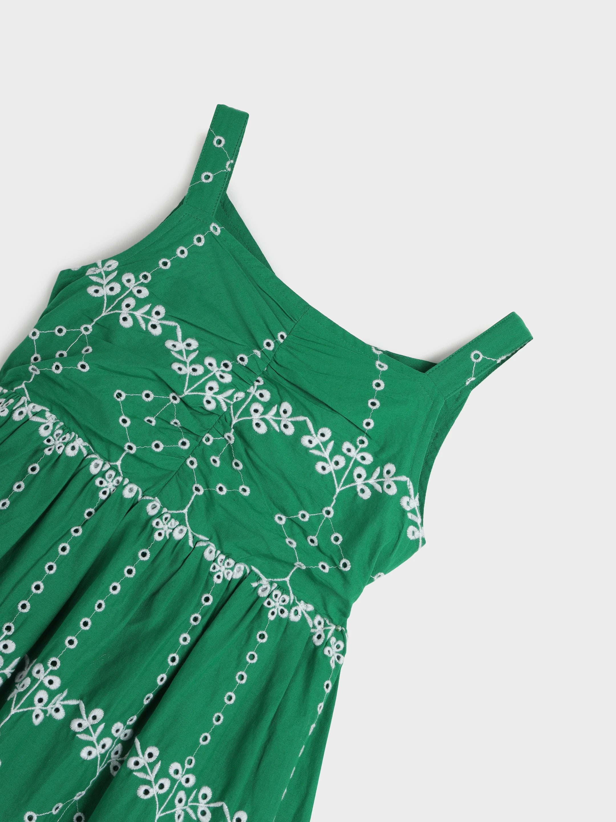 Green Schiffli Dress
