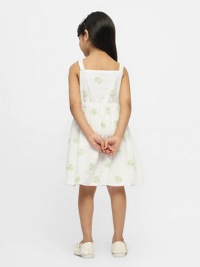 Flora Embroidered Cotton Fit & Flare Dress