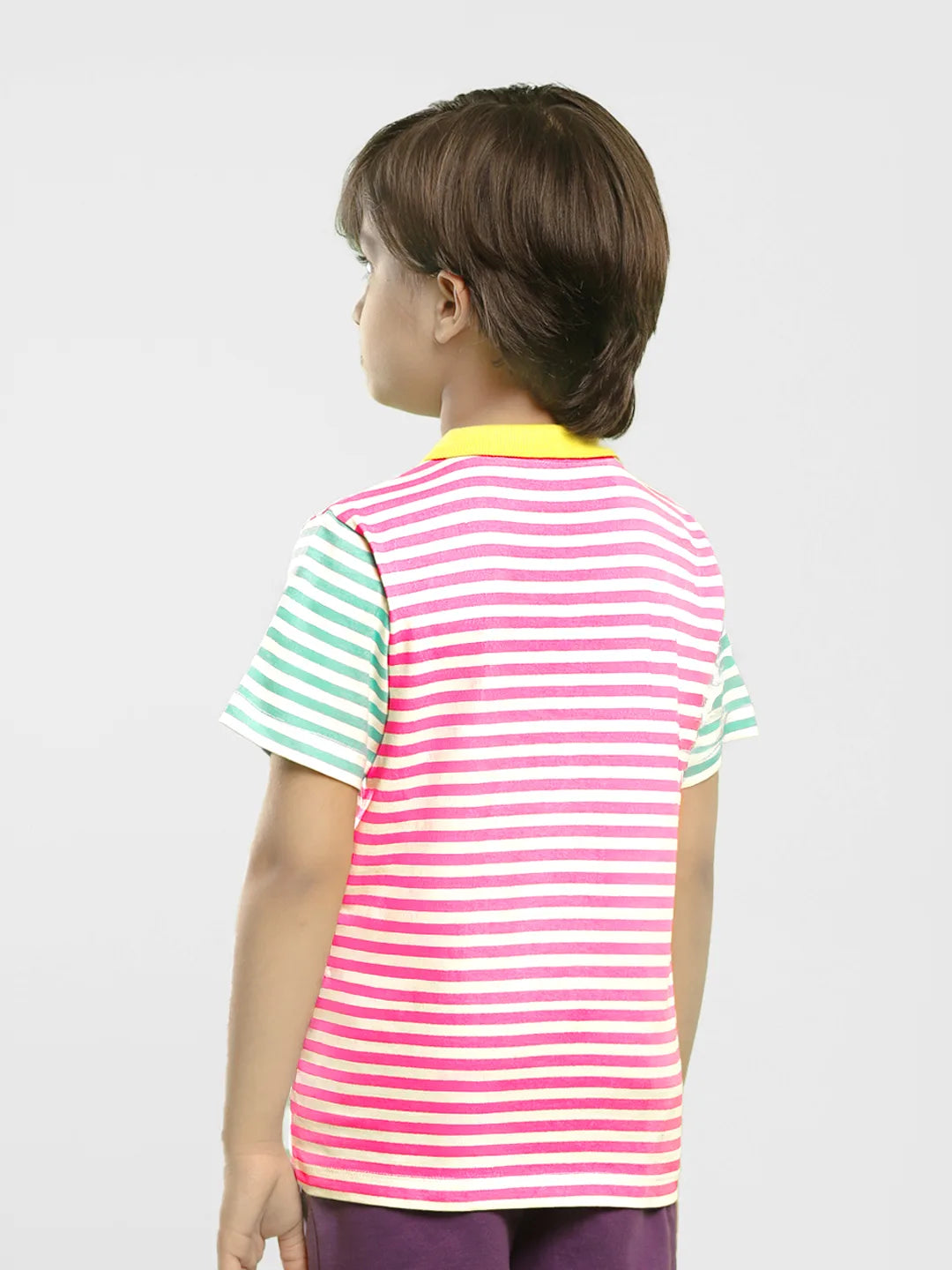 Striped Cotton Polo Tee