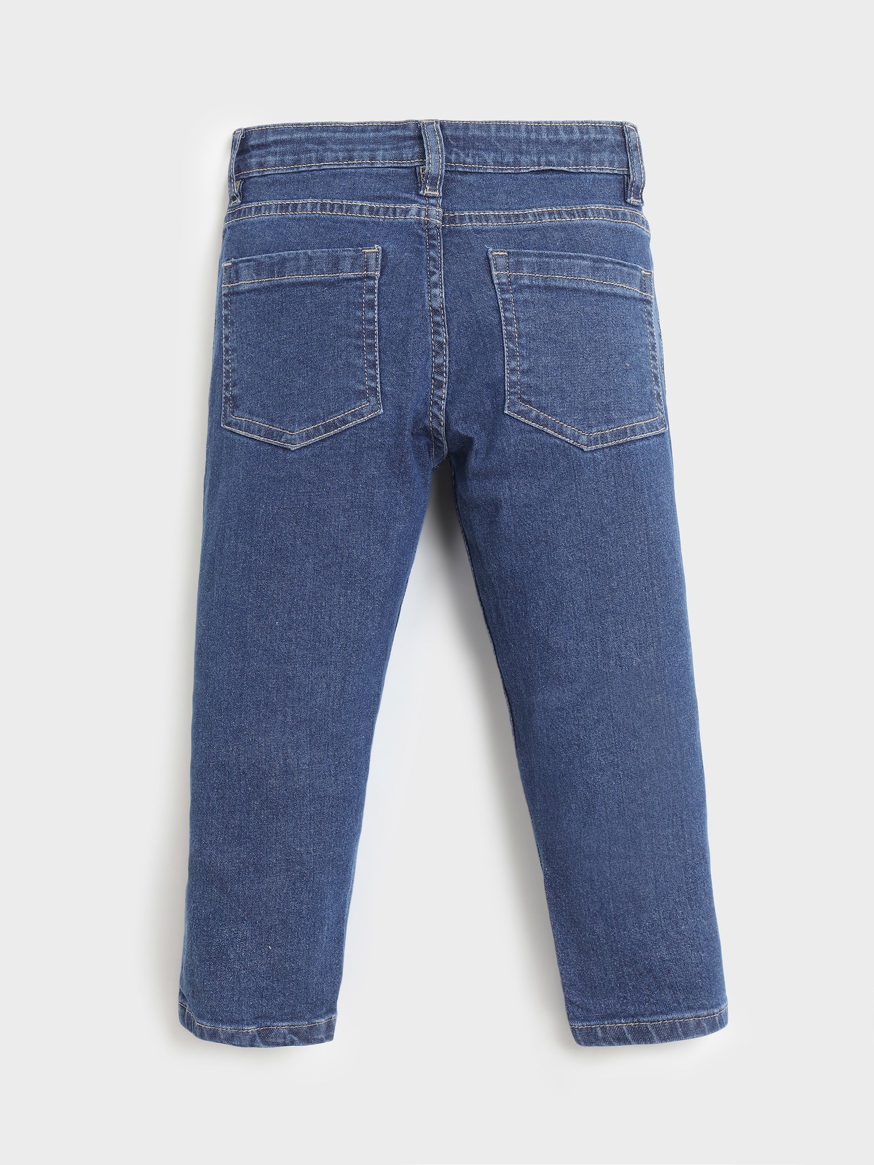 Patched Knee Denim Pants