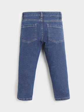 Patched Knee Denim Pants