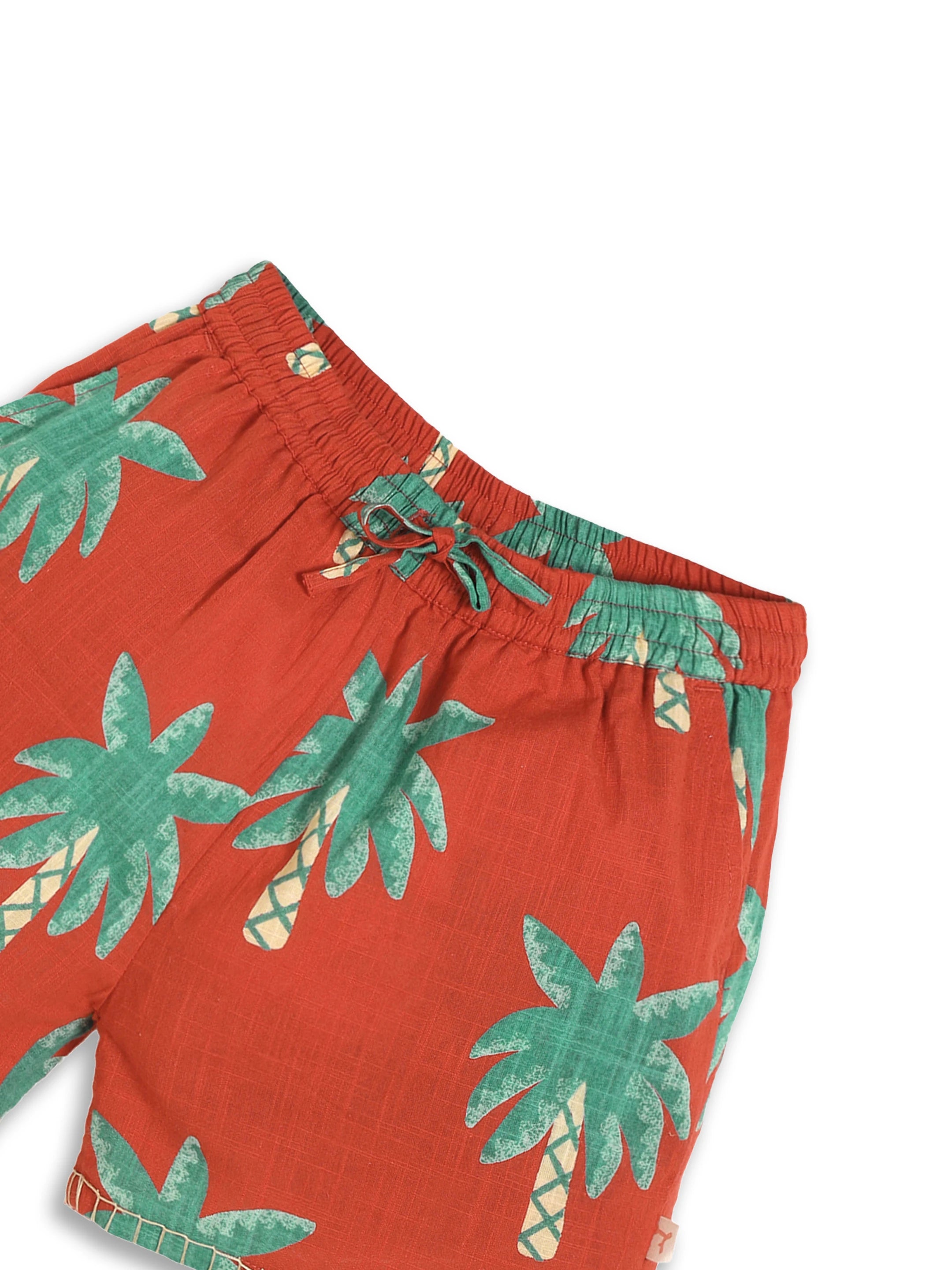 Printed Cotton Shorts