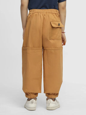 Brown Cotton Twill Pants