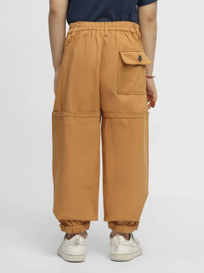 Brown Cotton Twill Pants