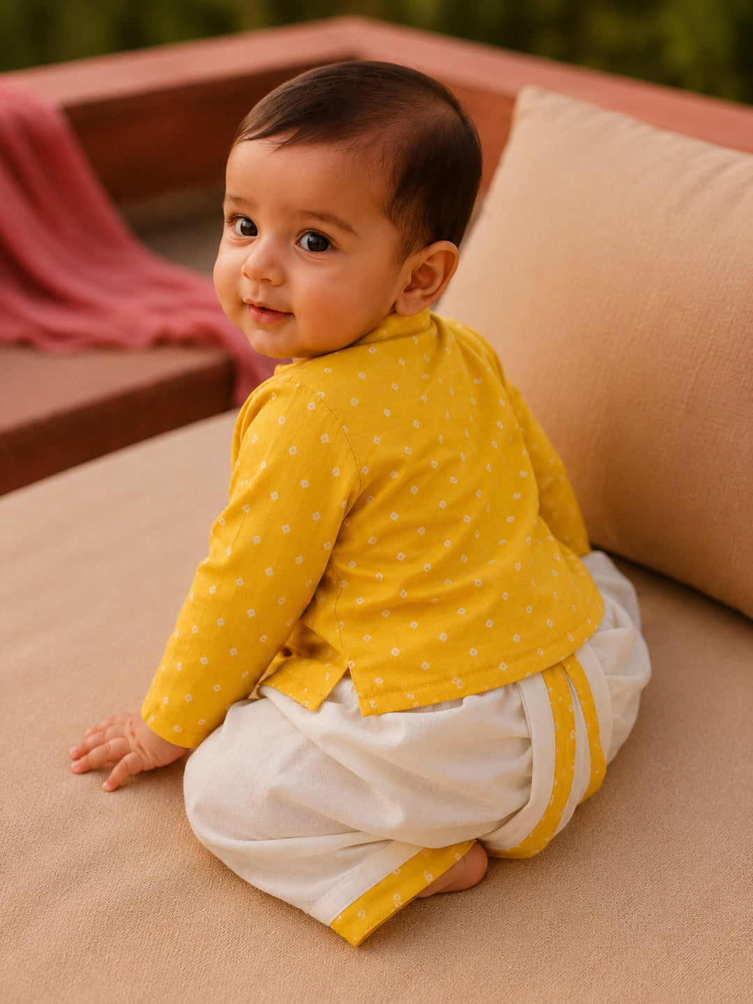 Kurta Dhoti with attached Jacket