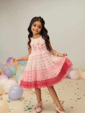 Ombre Flounce Tulle Dress Somersault