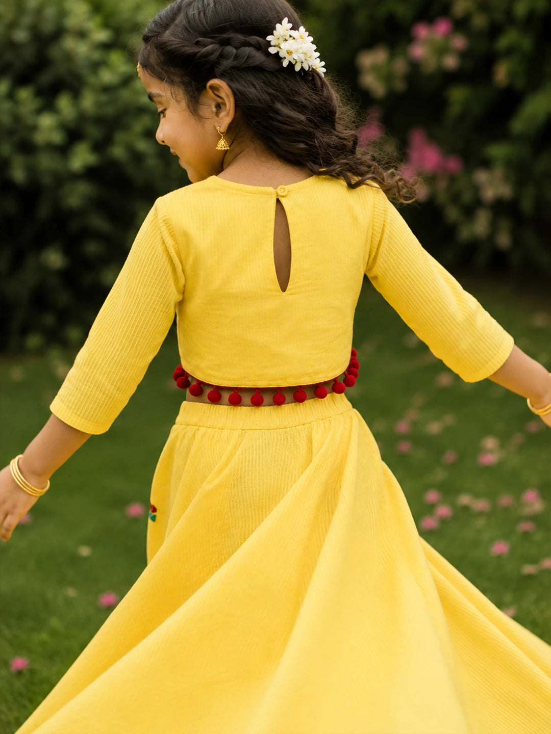 Pom-Pom Top & Skirt Set