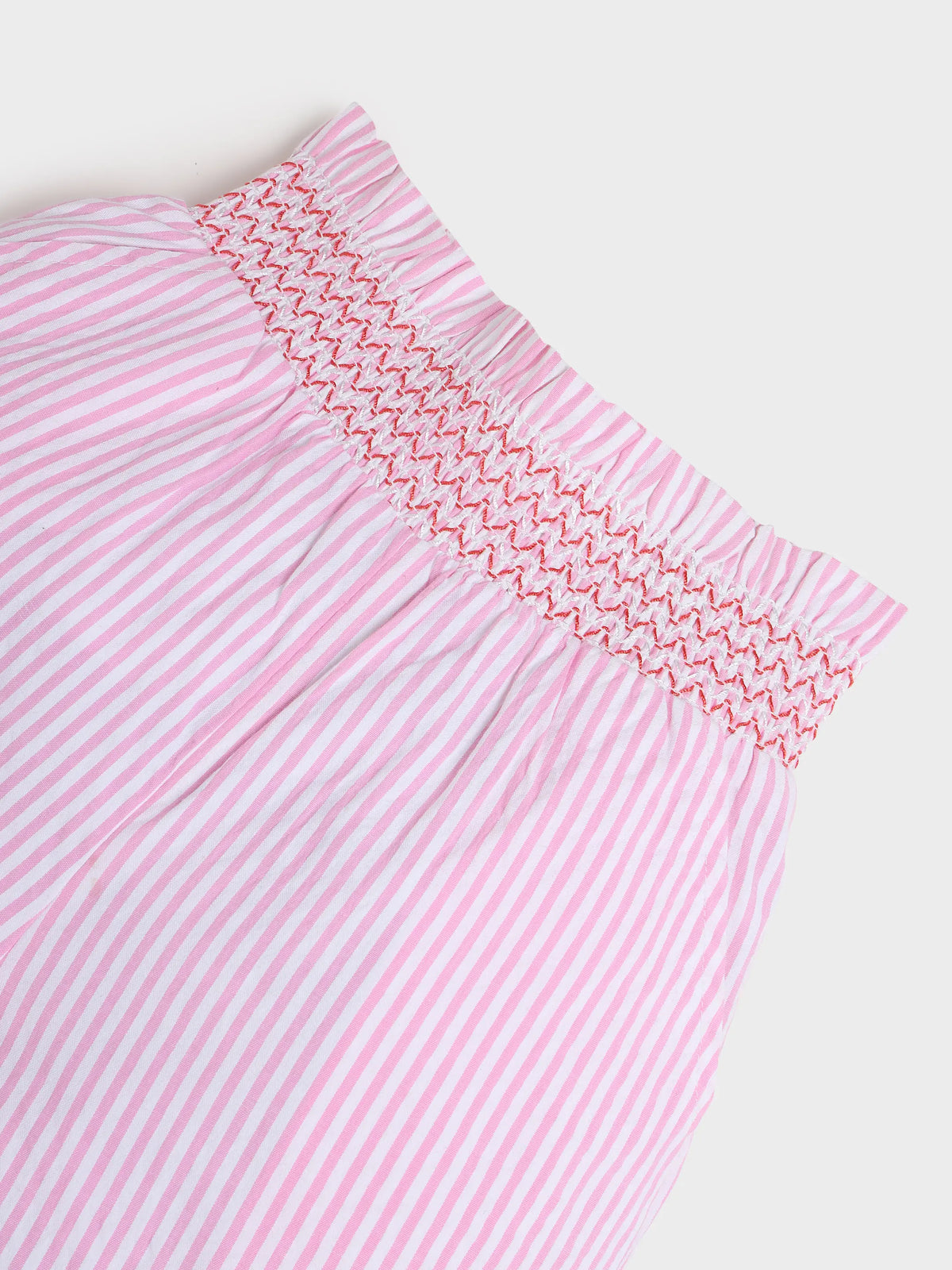 Strawberry Striped Frilly Cotton Shorts