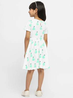 Pear Goodness Cotton A-Line Dress