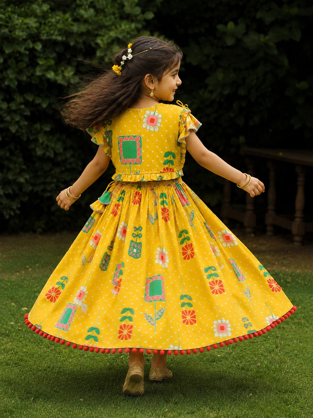 Printed Top Skirt Set