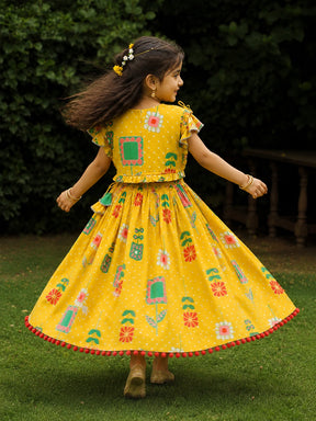 Printed Top Skirt Set
