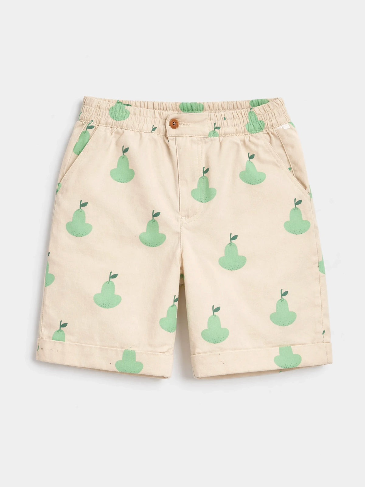 Mint Frill Collar Top & Pear Print Shorts Co-ord Set