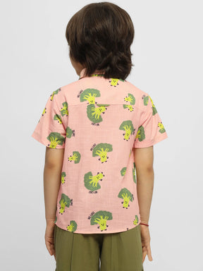 Broccoli Collared Cotton Shirt