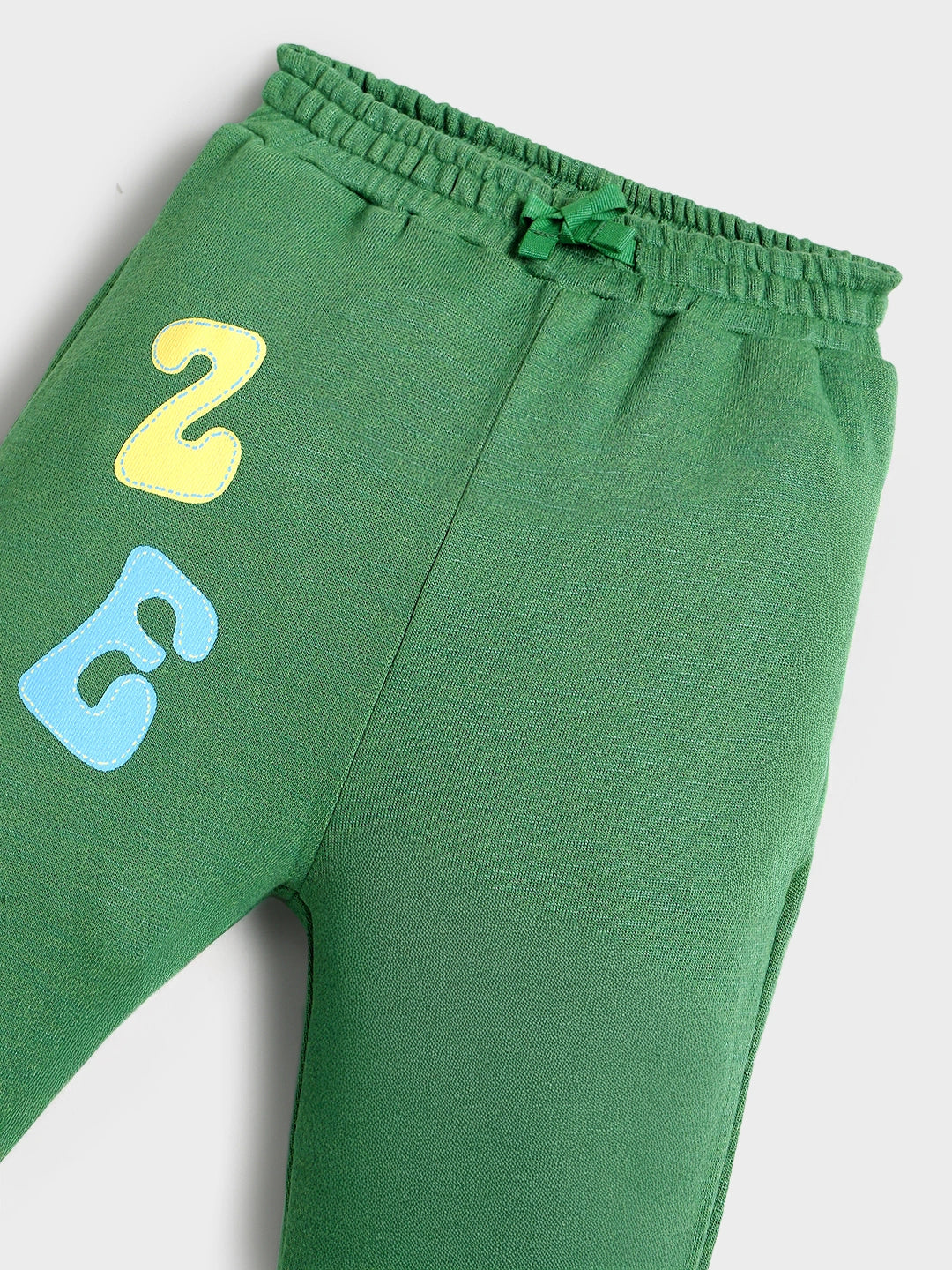 Boys Zesty Green Cotton Joggers