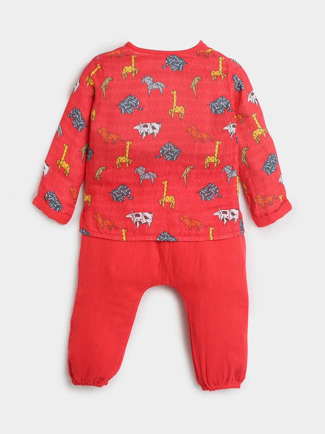 Happy Animal Kurta Set- Newborn