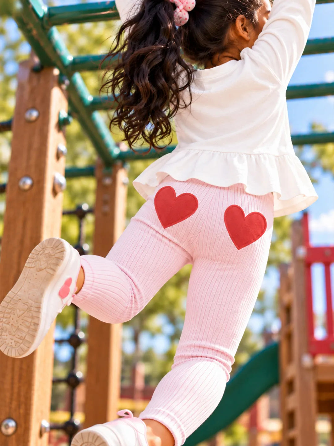 Heart Patch Cotton Leggings