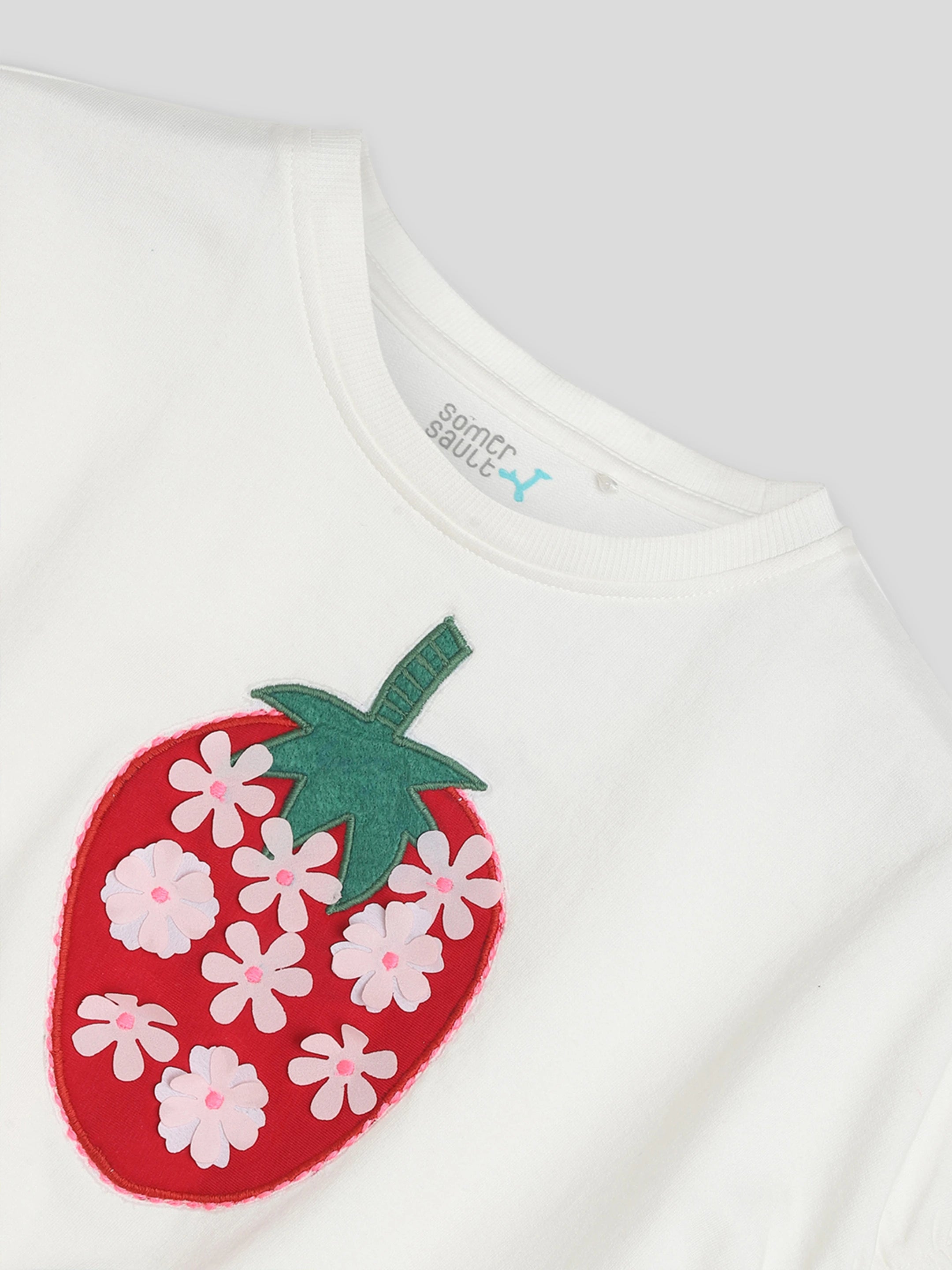 Embroidered Top with Checkered Pant