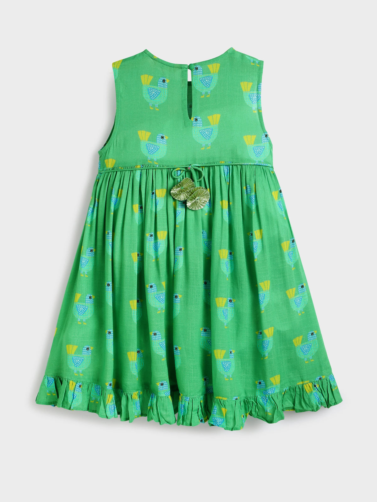 Parrot Play Printed Cotton Dress