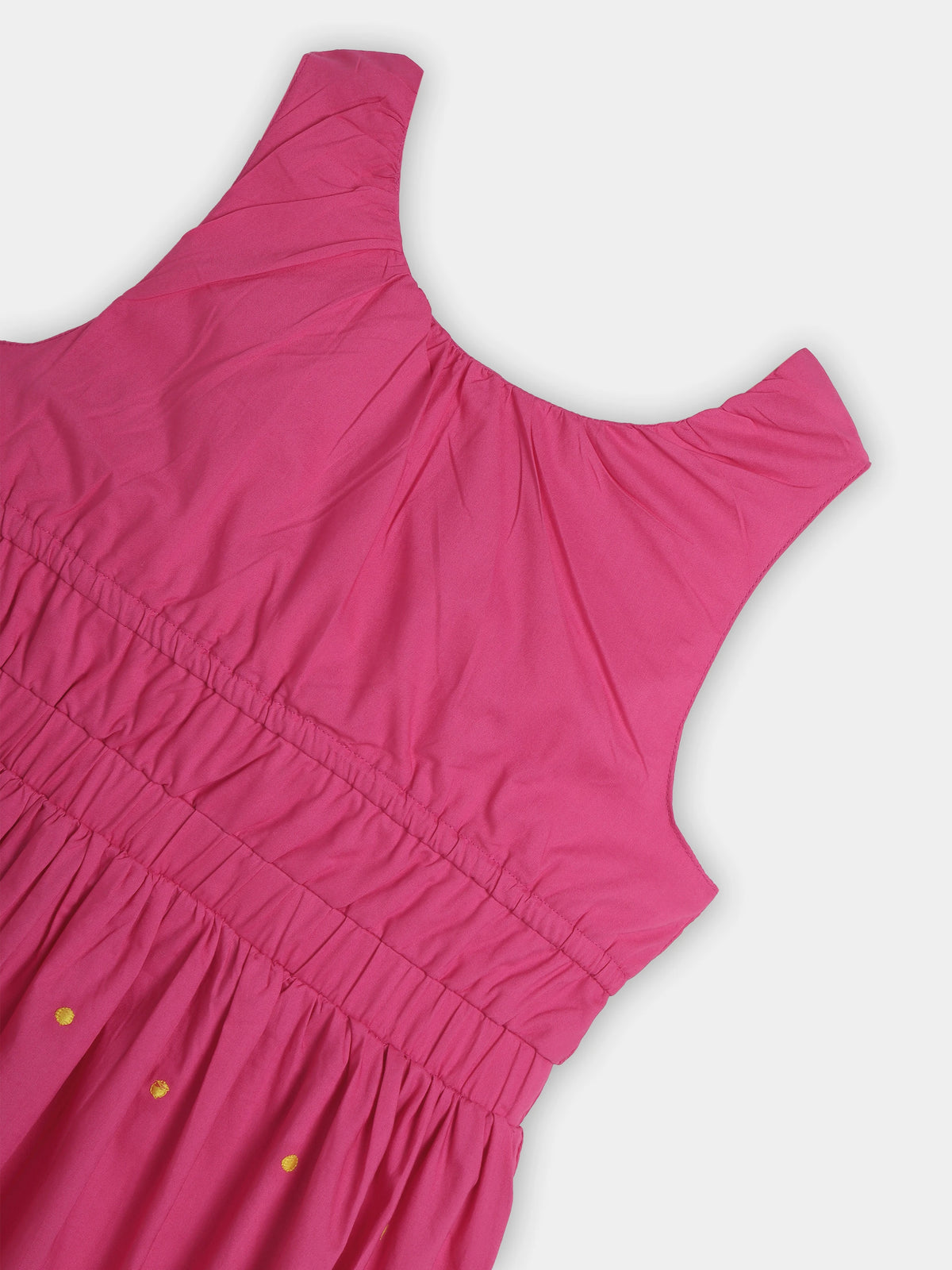 Embroidered Pink Sleeveless Dress
