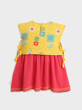 Quilted Overlay Strap Dress