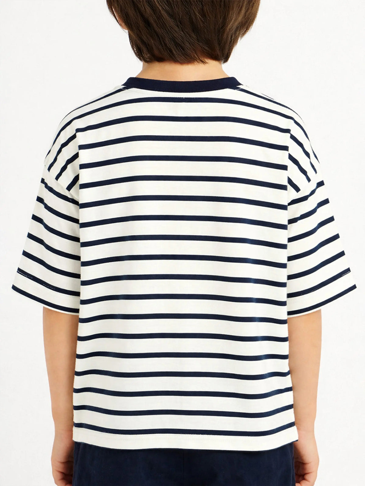 Deep Sea Striped Cotton T-Shirt
