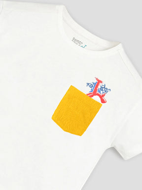 Jumping Girraffe Embroidered Cotton Tee