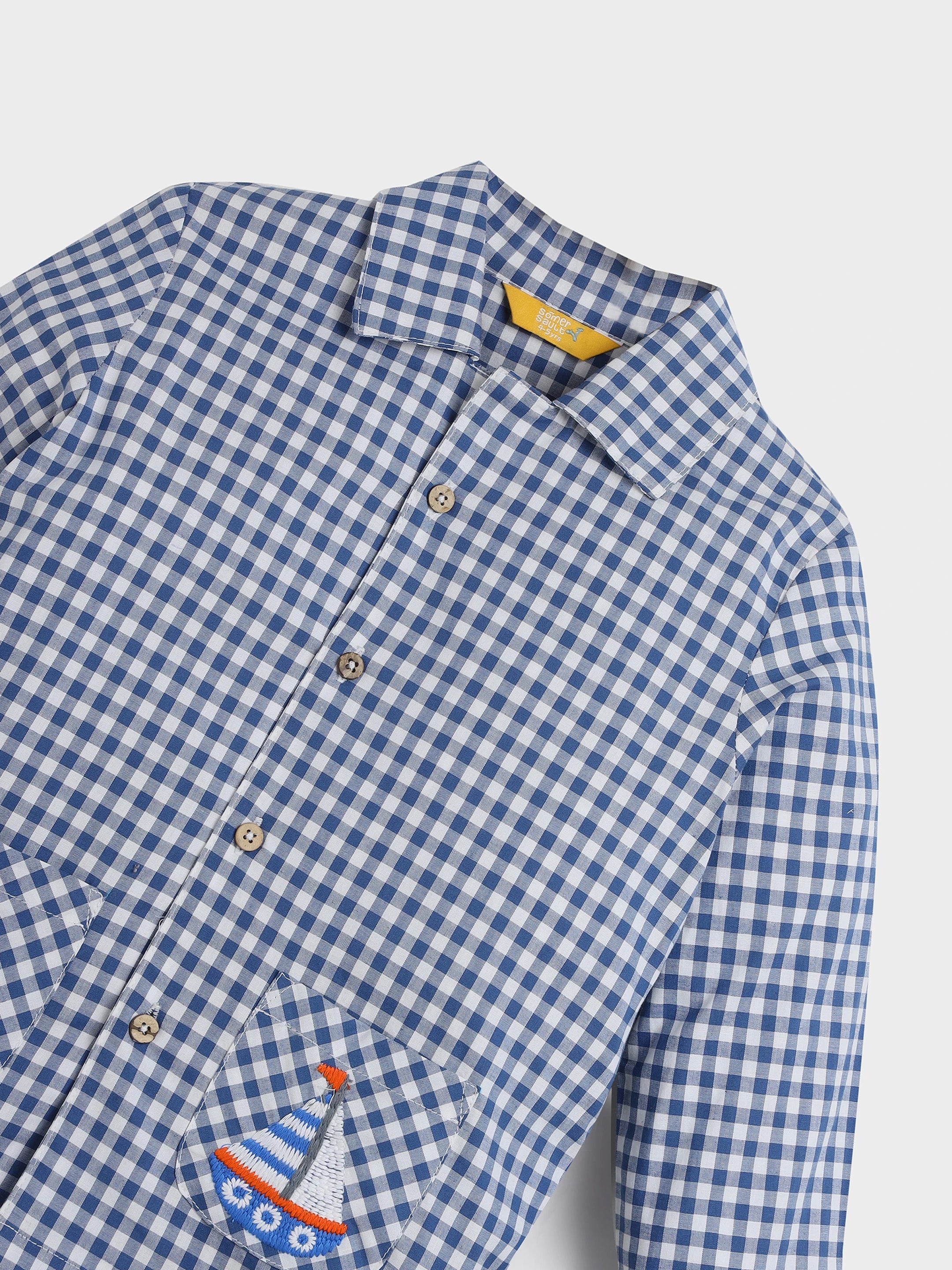 Checkered Blue Shirt