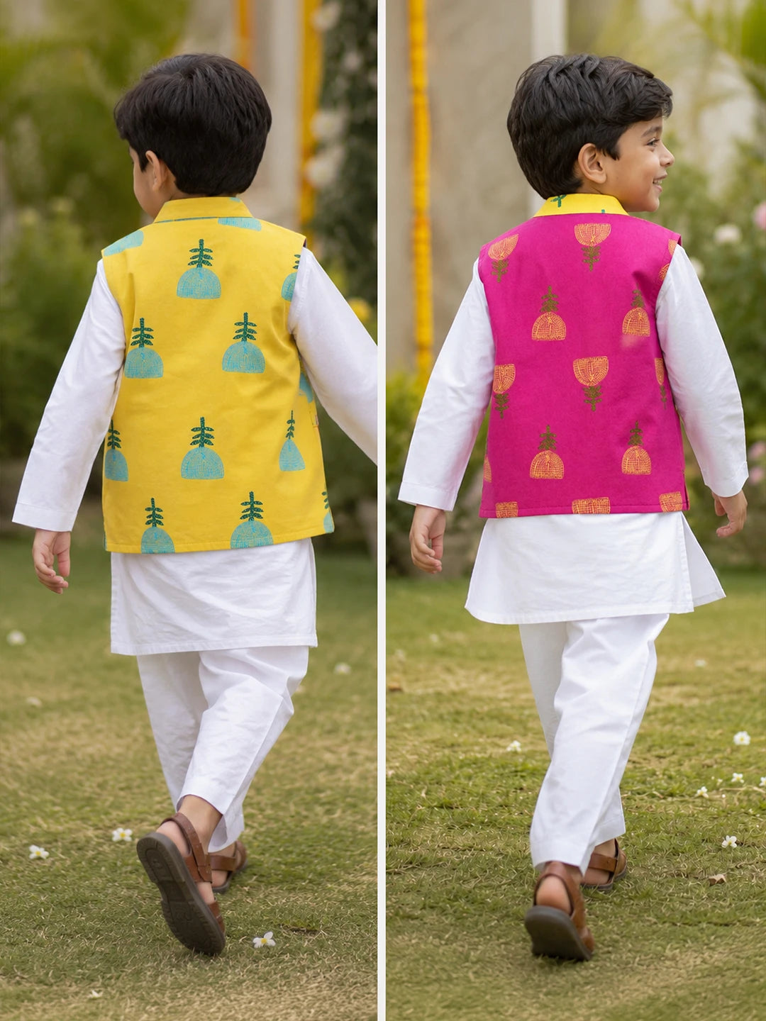 Printed Reversible Nehru Jacket