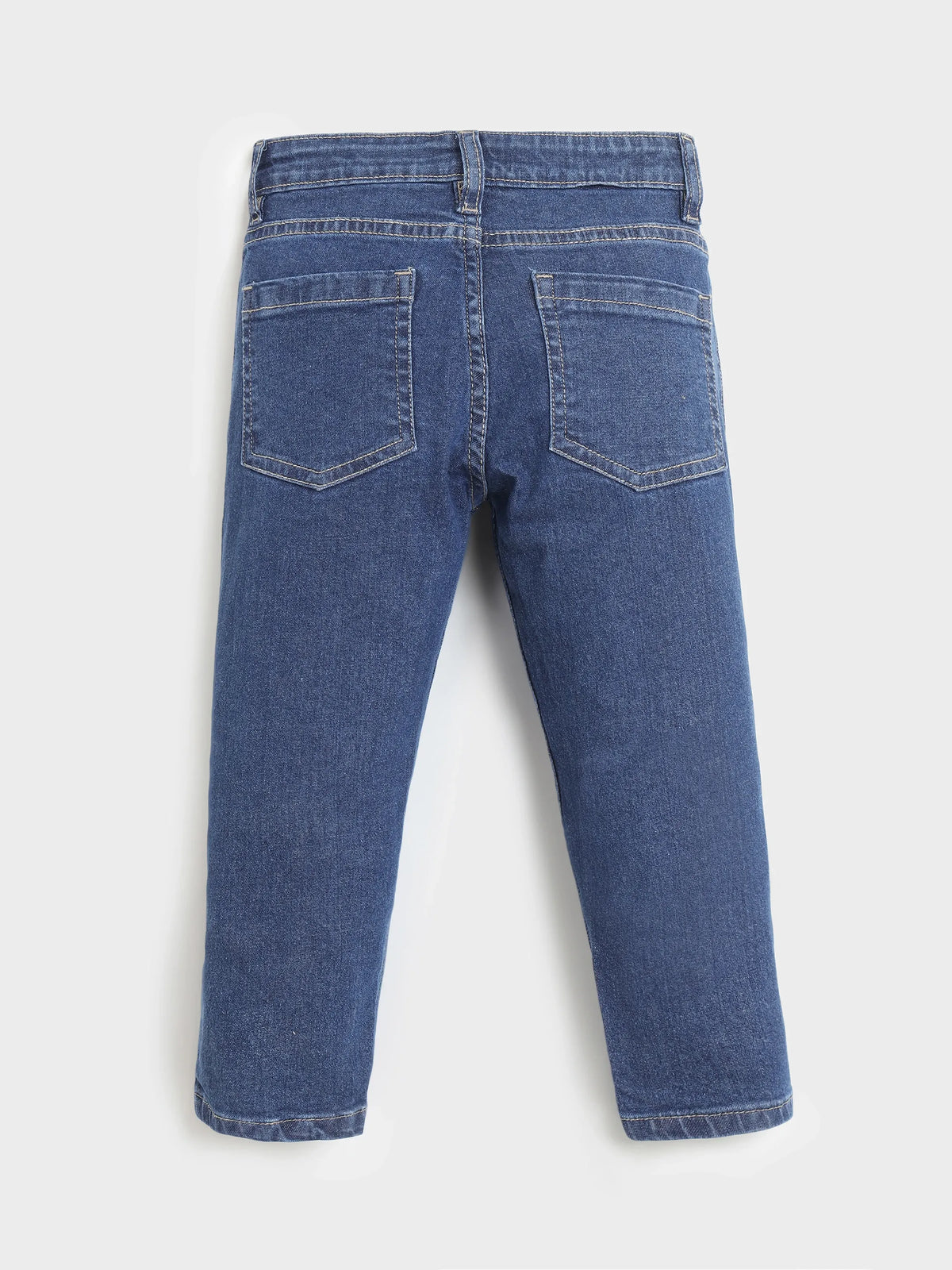 Patched Knee Denim Pants
