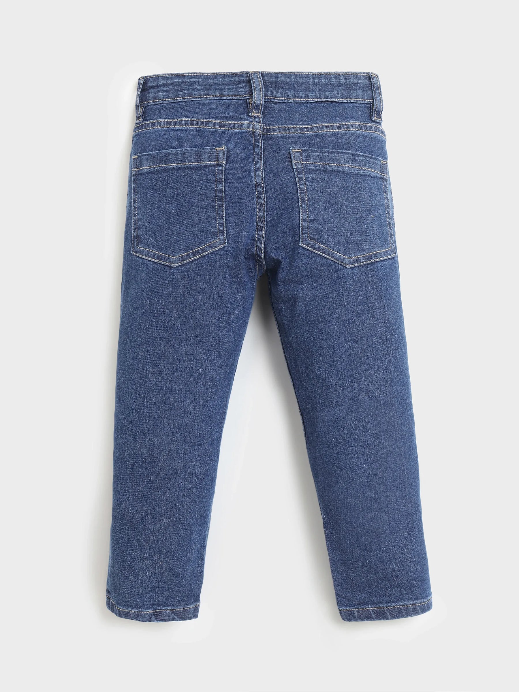 Patched Knee Denim Pants