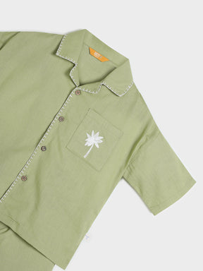 Solid Shirt & Shorts Set