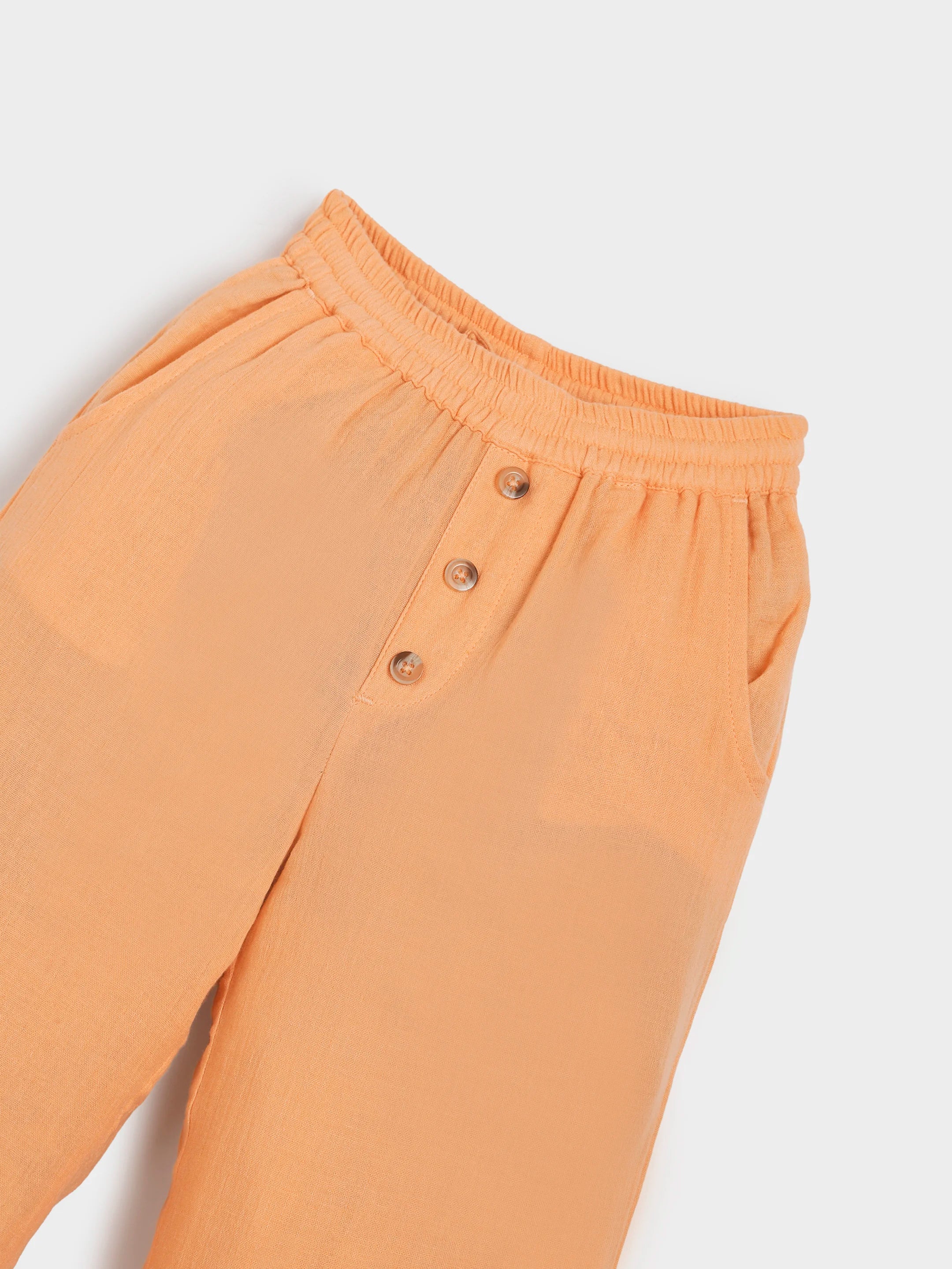 Girls Pocket Detail T-Shirt & Wide-Leg Pants Set