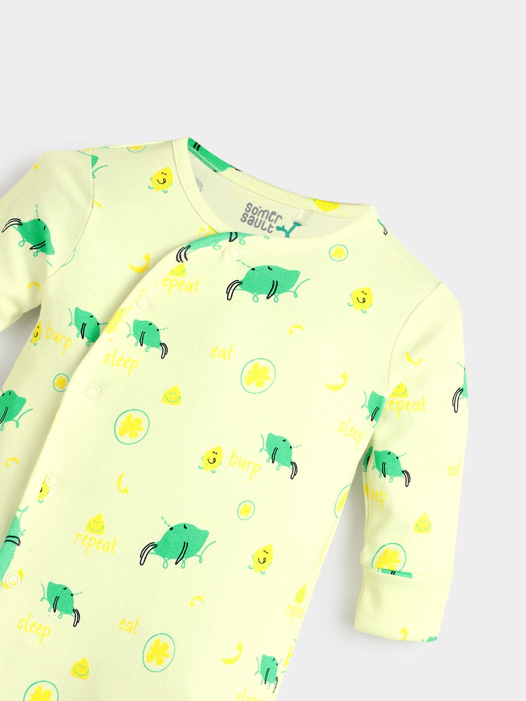 Snuggle Fit Printed Cotton Sleepsuit - Footed