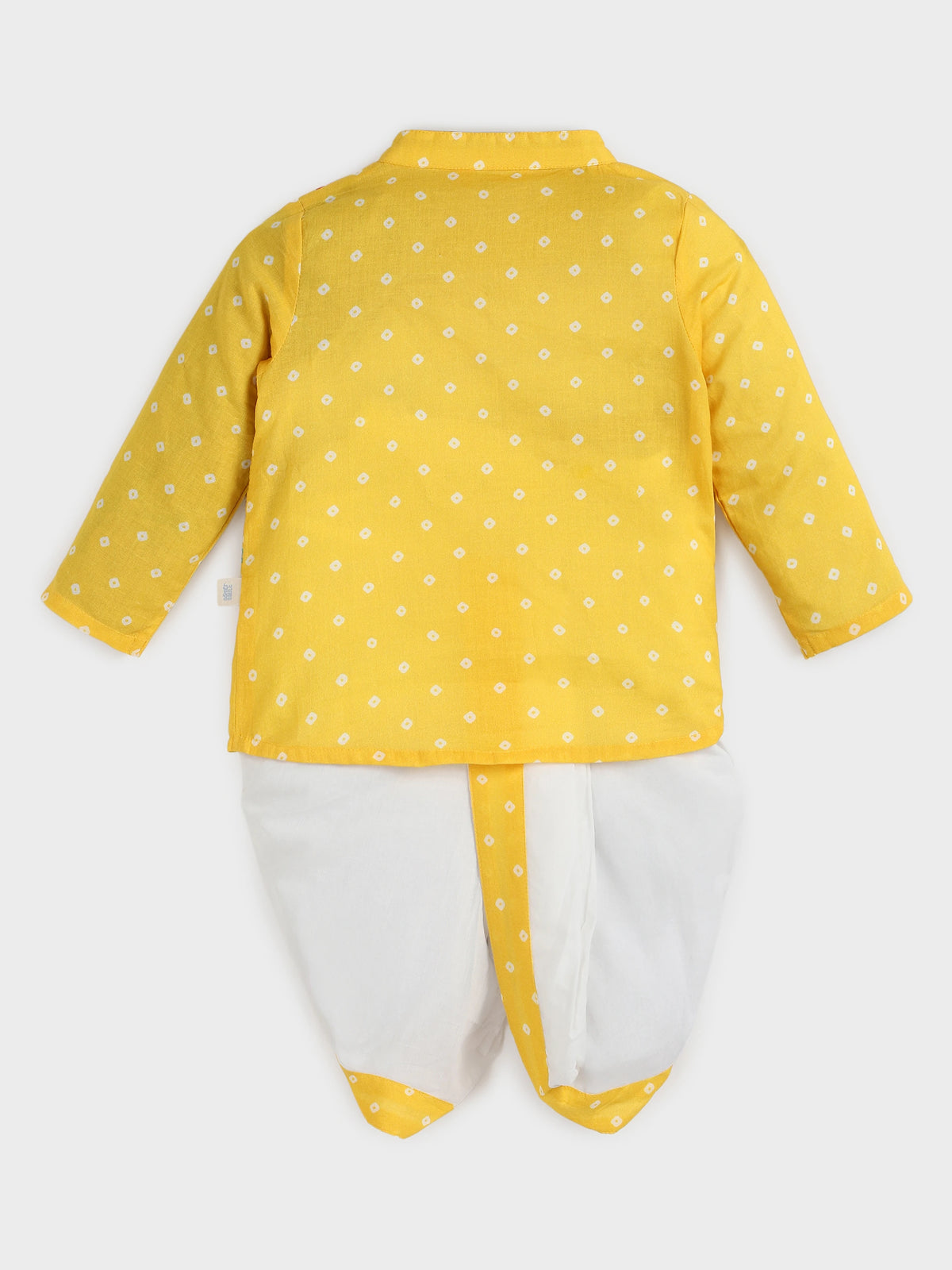 Yellow Quilted Jacket - Kurta Dhoti Set