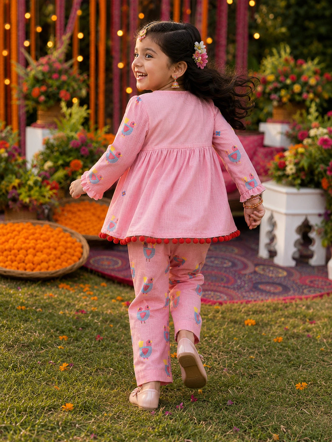 Printed Top Pajama & Shrug Set