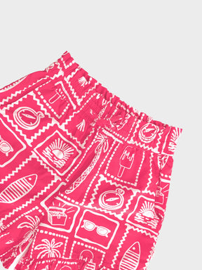 Printed Pink Shorts