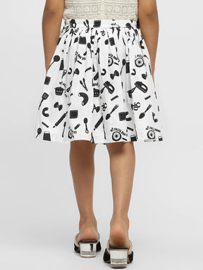 Kitchen Tools Cotton A-Line Skirt