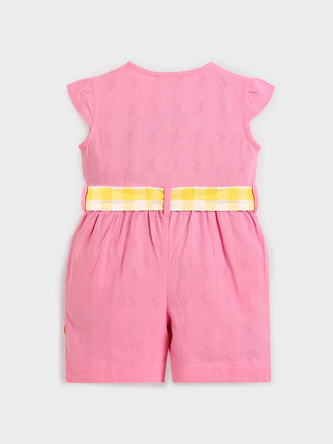 Playsuit with Gingham Belt