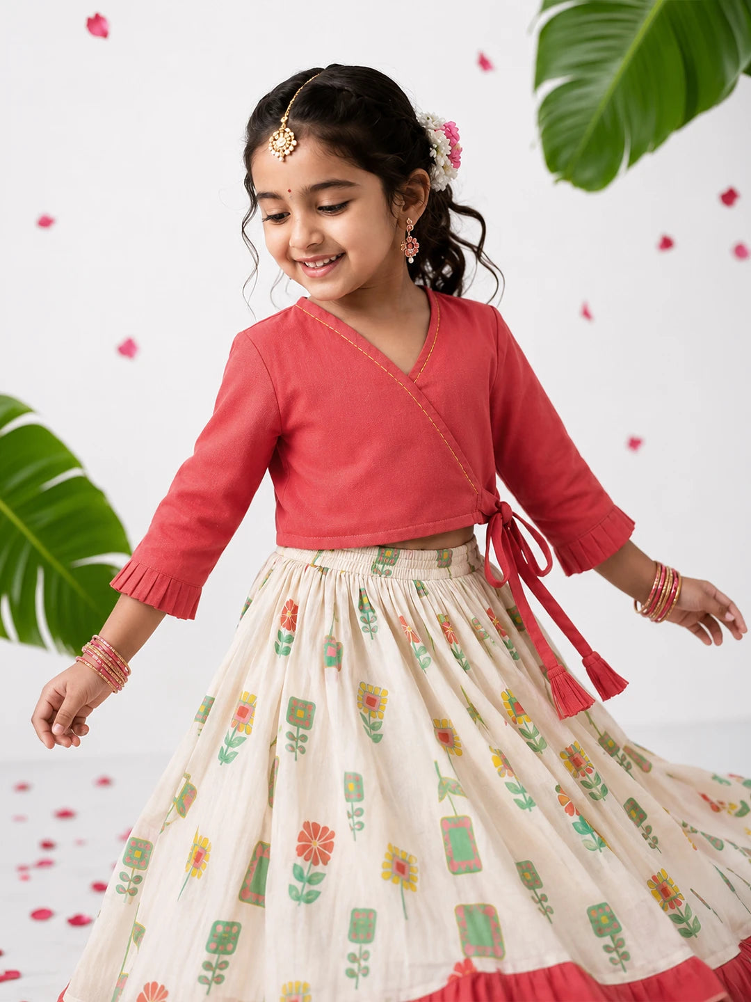 Wrap Top & Skirt Set