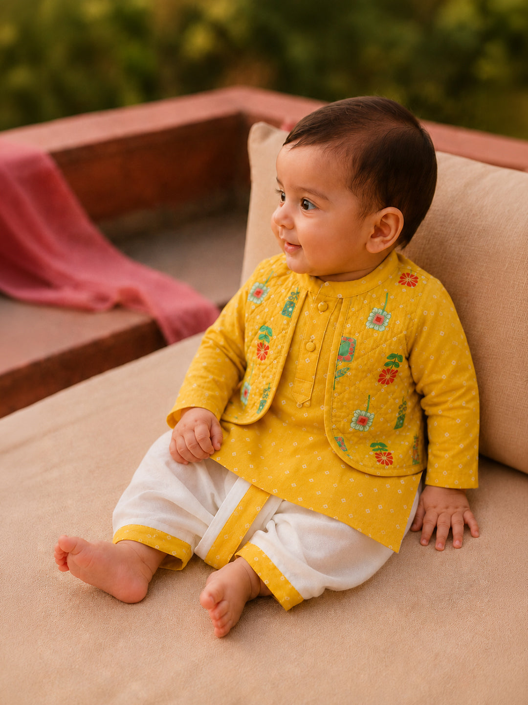 Kurta Dhoti with attached Jacket