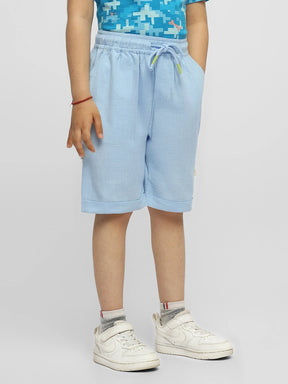 Blue Lagoon Cotton Bermuda Shorts