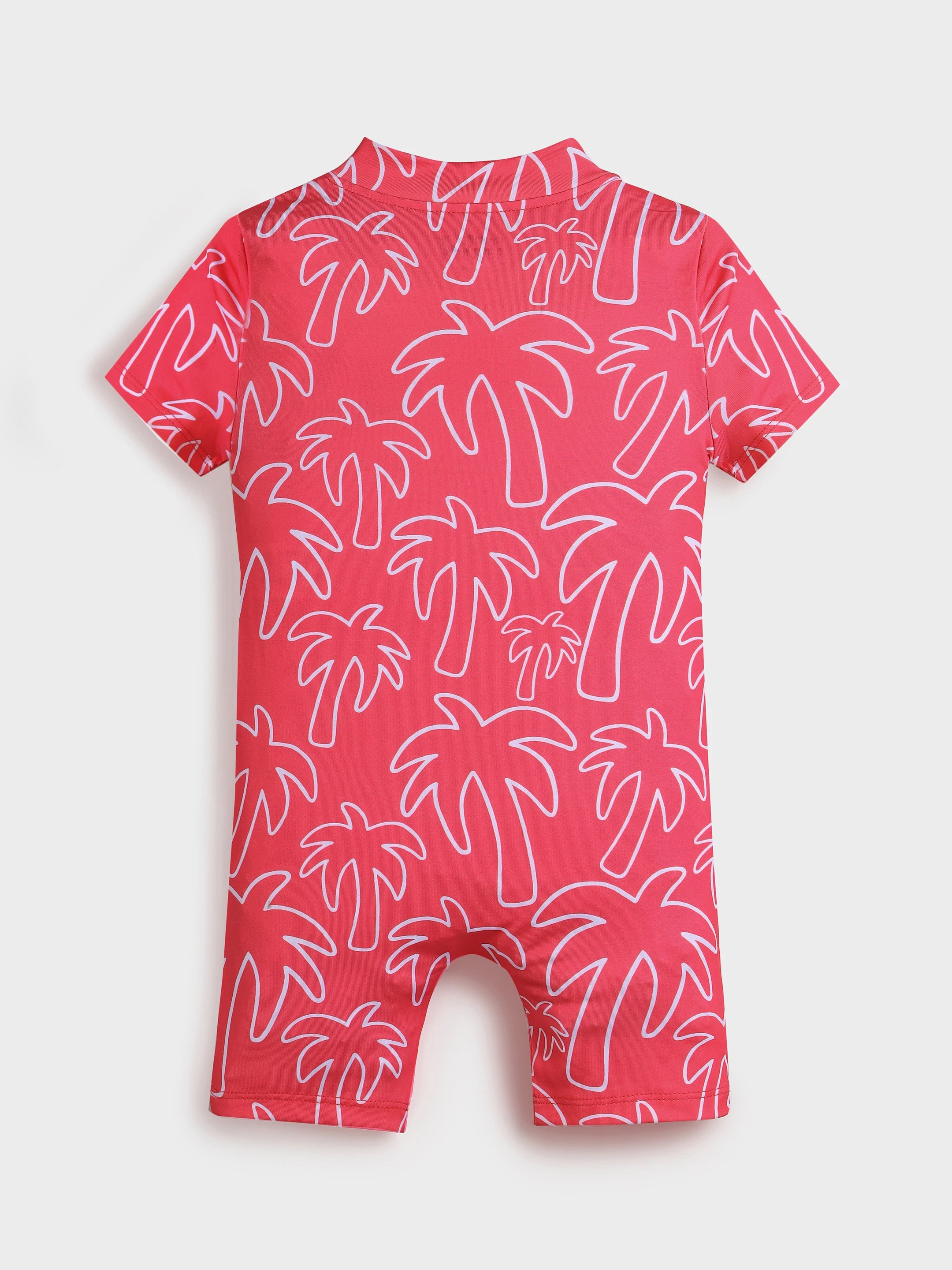 Tropical Palm Zip Swimsuit