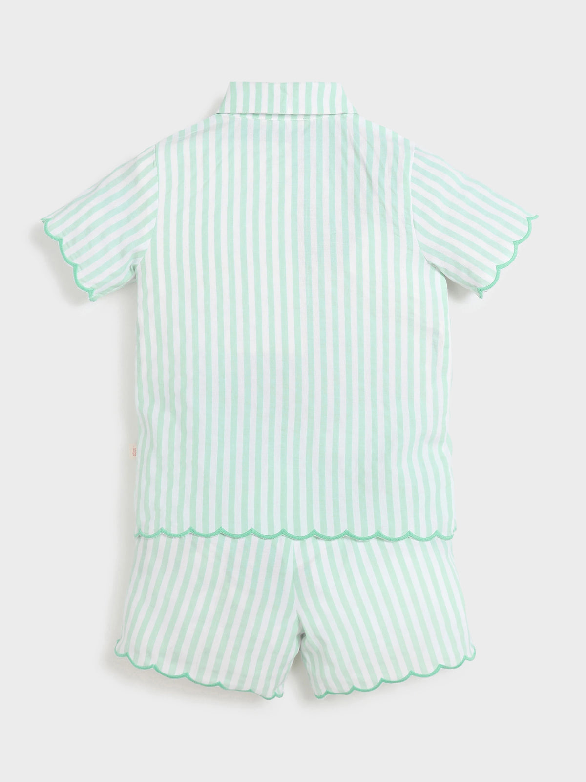 Mint Stripe Scallop Co-ord Set