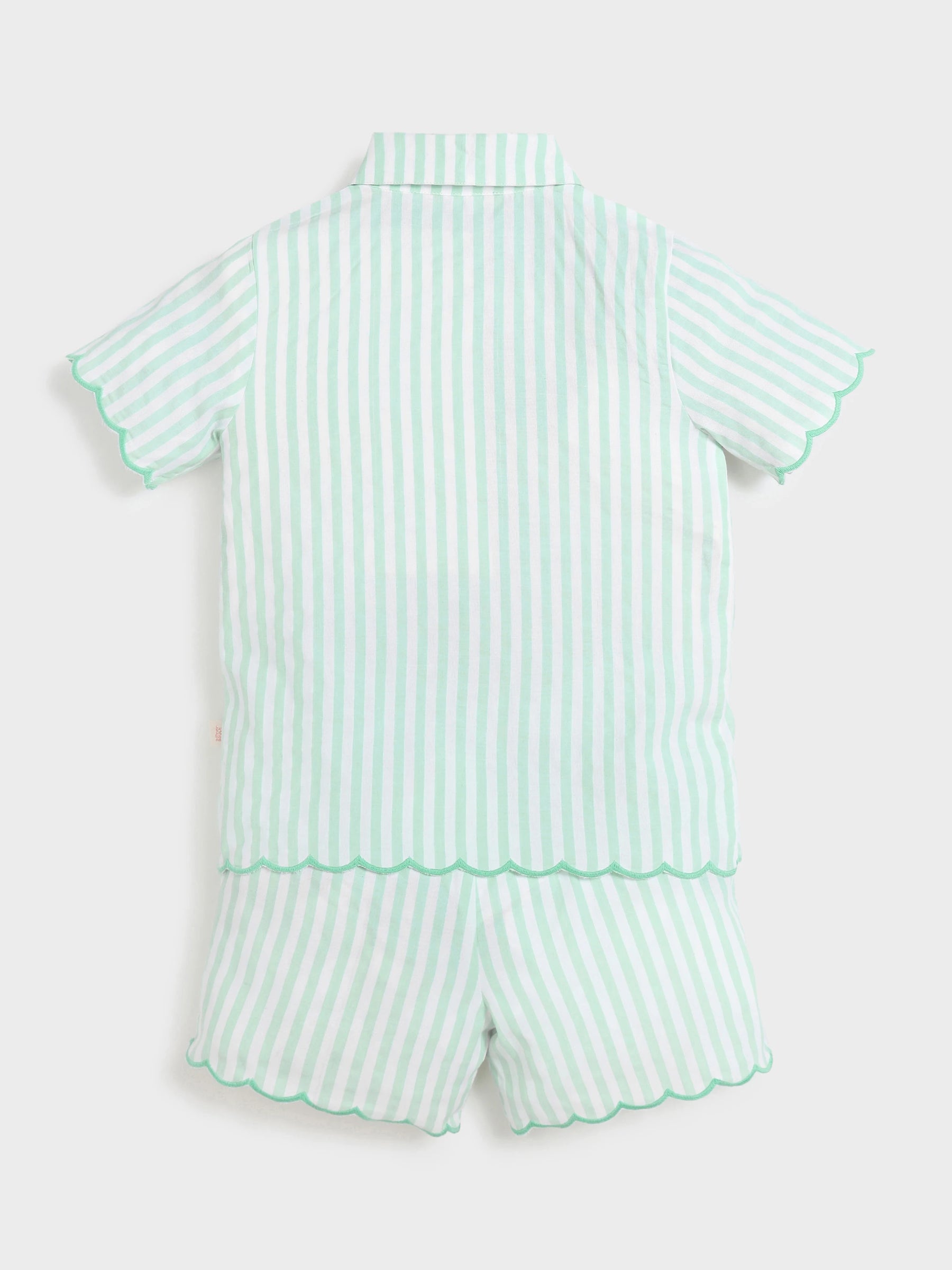 Mint Stripe Scallop Co-ord Set