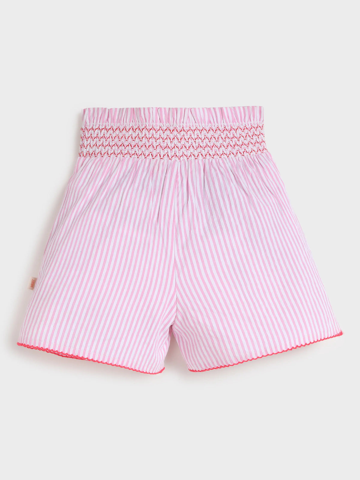 Strawberry Striped Frilly Cotton Shorts