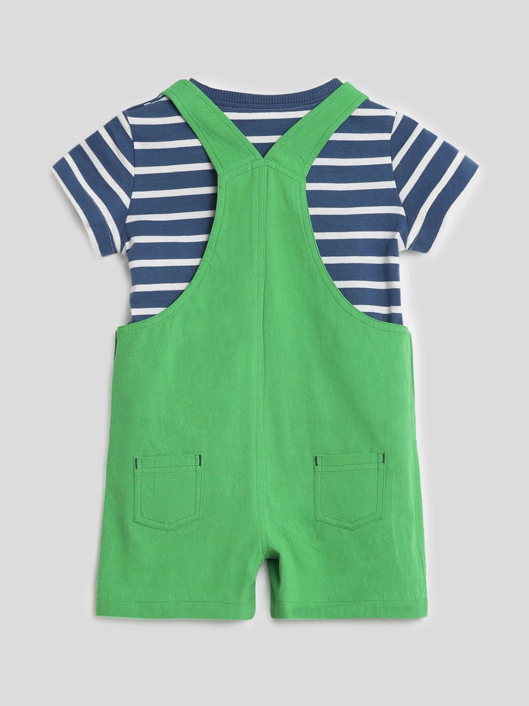 Caterpillar Dungaree & Stripe Tee