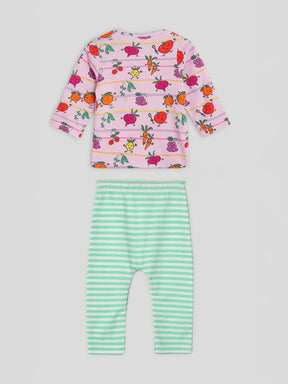 Fun Veggies Cotton Tee & Pants Set