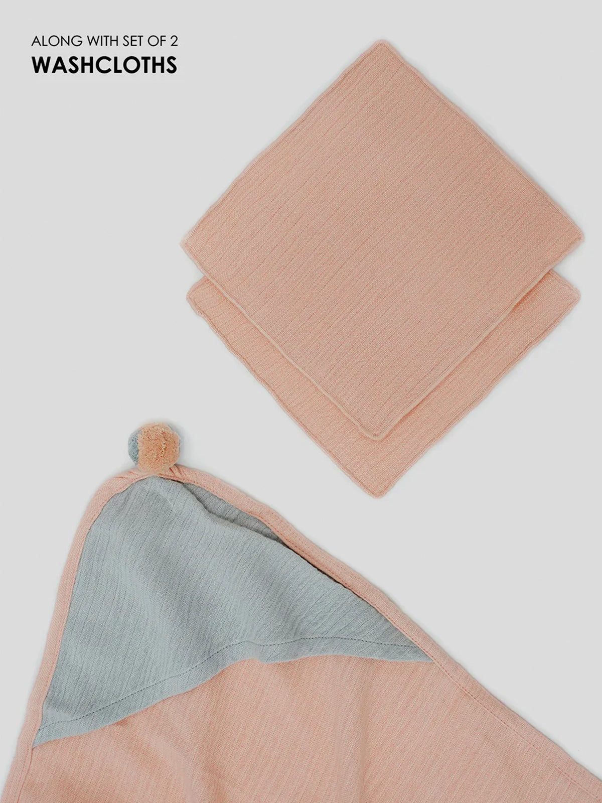 Banana Double Cloth Baby Towel Set- Peach Somersault